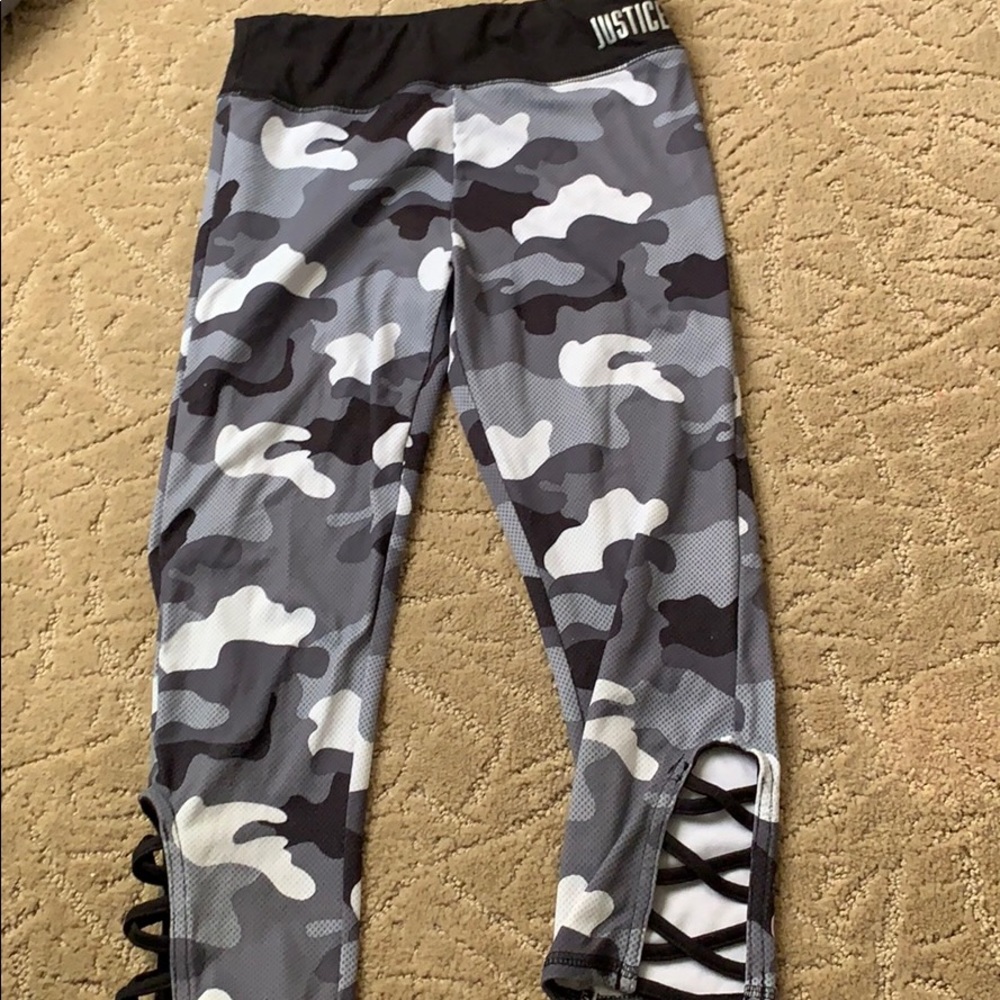 camo capris (justice; 10)